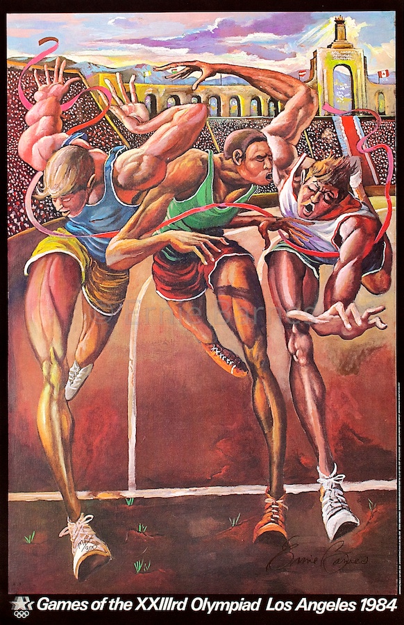 Olympic Track [Limited Poster] - SOUL MUSEUM アーニー・バーンズ Ernie Barnes ポスター ・アートプリント