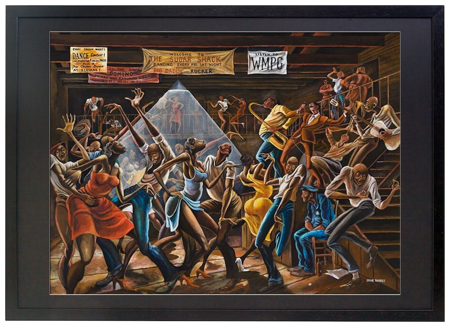 Sugar Shack [Framed - Black] - SOUL MUSEUM アーニー・バーンズ Ernie Barnes  ポスター・アートプリント